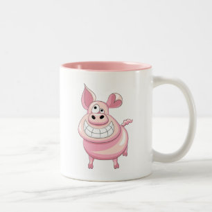De Café Em Dois Tons Caneca engraçada do porco