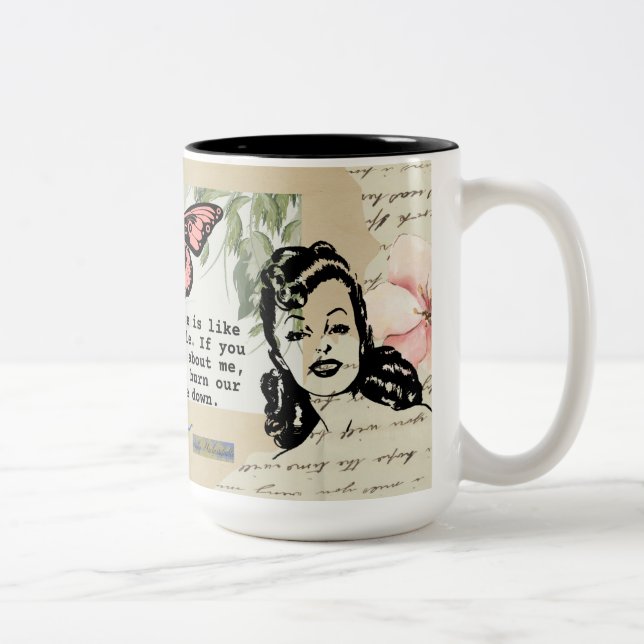 De Café Em Dois Tons Caneca engraçada e atrevida (Direita)