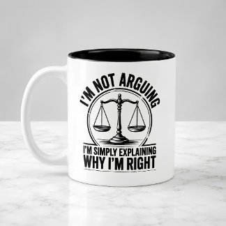 De Café Em Dois Tons Caneca Engraçada para Advogado Não Estou Discutind