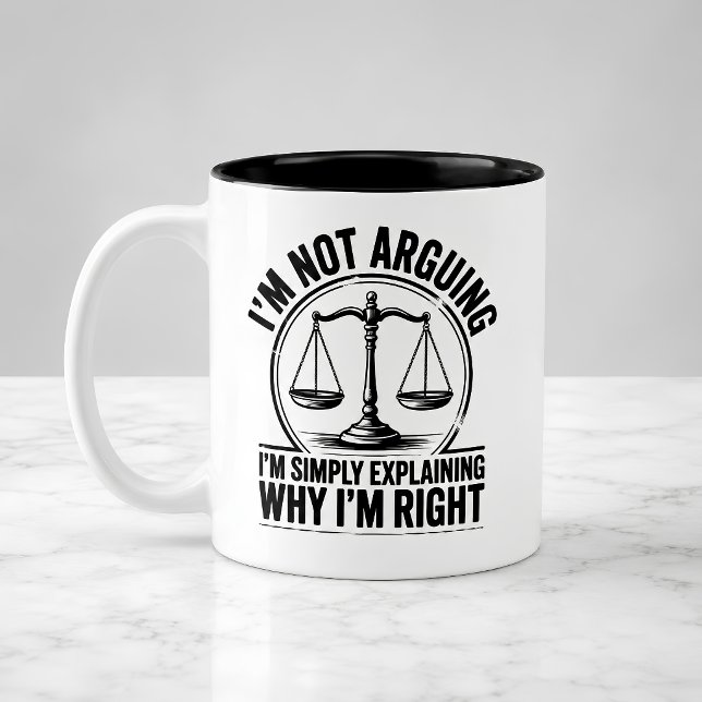 De Café Em Dois Tons Caneca Engraçada para Advogado Não Estou Discutind (Criador carregado)