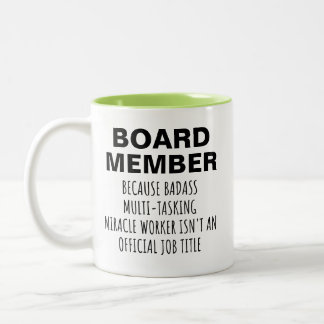 De Café Em Dois Tons Caneca engraçada para membro do conselho presente 