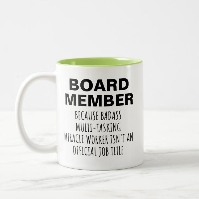De Café Em Dois Tons Caneca engraçada para membro do conselho presente  (Esquerda)