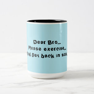 De Café Em Dois Tons caneca engraçada para o irmão
