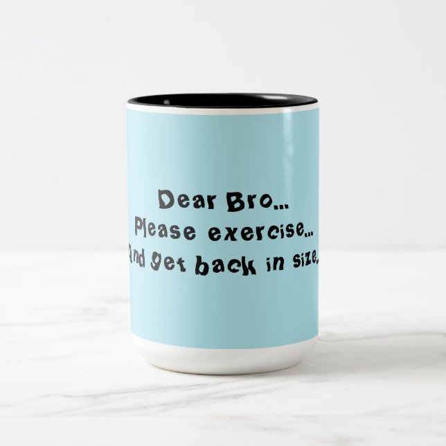 De Café Em Dois Tons caneca engraçada para o irmão (Centro)