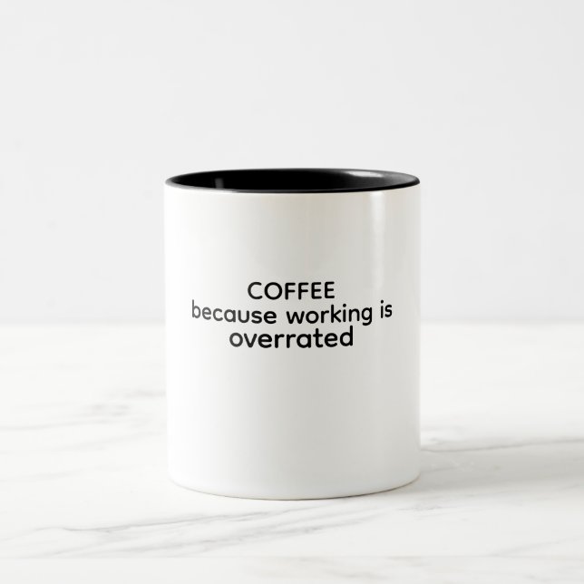 De Café Em Dois Tons Caneca engraçada para pausas mais agradáveis (Centro)
