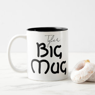 De Café Em Dois Tons Caneca Enorme Personalizada Nome Grande Novidade