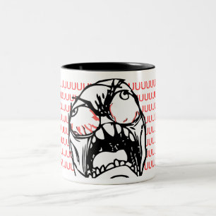 DE CAFÉ EM DOIS TONS CANECA ÉPICO DA CARA DA RAIVA