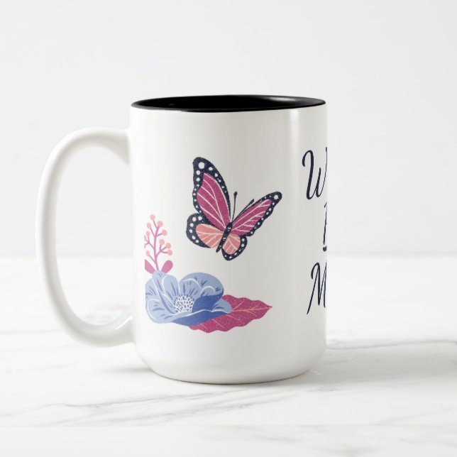 De Café Em Dois Tons caneca estética (Esquerda)