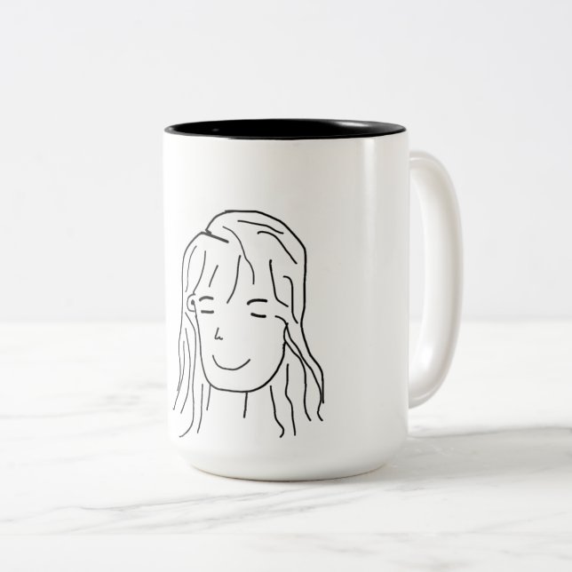 De Café Em Dois Tons Caneca estética para casal (Frente Esquerda)
