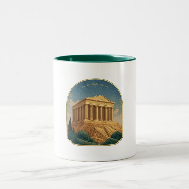 De Café Em Dois Tons Caneca - Estilo Grego (Centro)