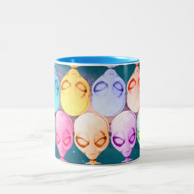 De Café Em Dois Tons Caneca estrangeira, colorido (Centro)