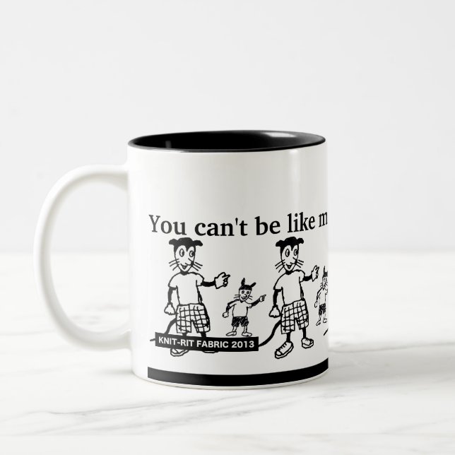 De Café Em Dois Tons Caneca estranha dos animais (Esquerda)