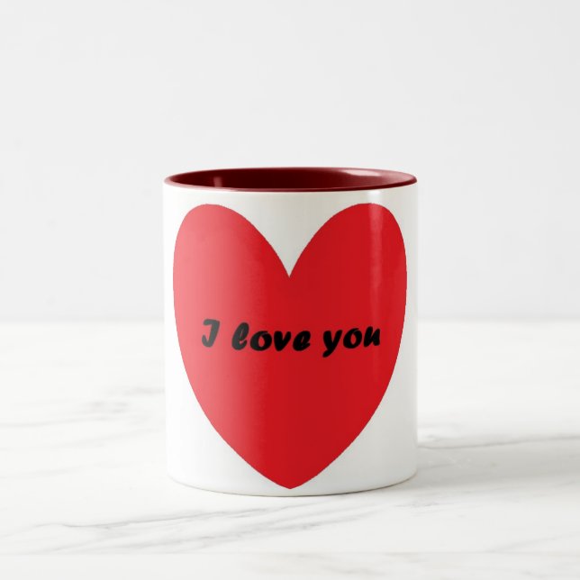 De Café Em Dois Tons Caneca eu amo você (Centro)