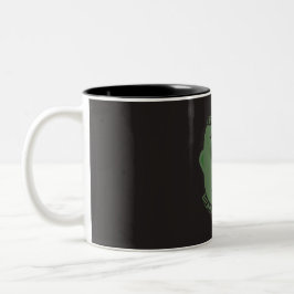 De Café Em Dois Tons Caneca Eu Me Sinto Como um Zumbi Sem Cérebro