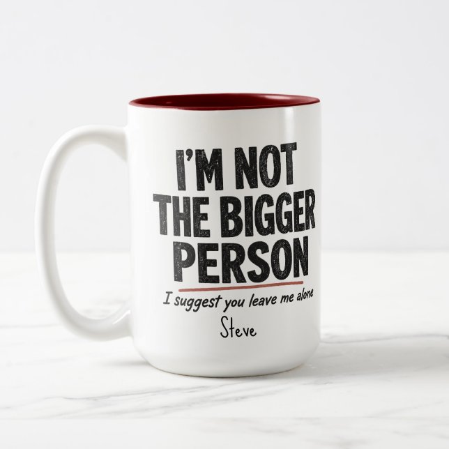 De Café Em Dois Tons Caneca Eu Não Sou a Pessoa Mais Madura (Esquerda)