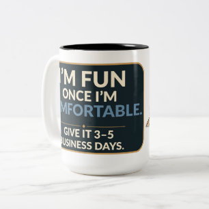 De Café Em Dois Tons Caneca Eu Sou Divertido(a) Quando Estou Confortáve