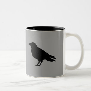 De Café Em Dois Tons Caneca excêntrica do corvo