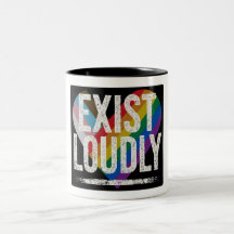 Caneca Exist Loudly Orgulho Arco-íris