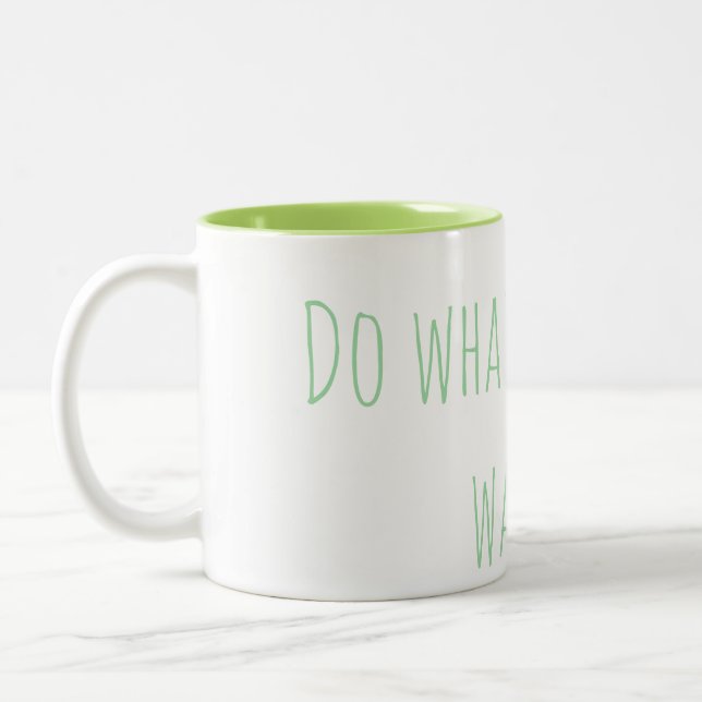 De Café Em Dois Tons Caneca "Faça o que você quiser" (Esquerda)