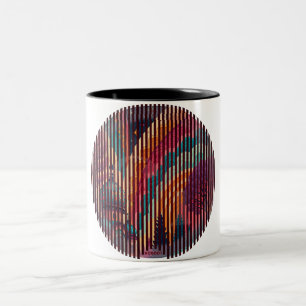 De Café Em Dois Tons Caneca Fantasia Domo Óptico – Personalizável