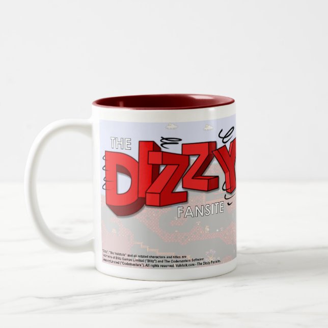De Café Em Dois Tons Caneca fascinada tonto retro (Esquerda)
