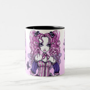 De Café Em Dois Tons Caneca feericamente da arte dos namorados