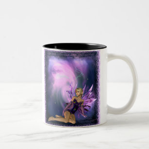 De Café Em Dois Tons Caneca feericamente roxa