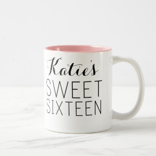 De Café Em Dois Tons Caneca feita sob encomenda do favor do doce 16