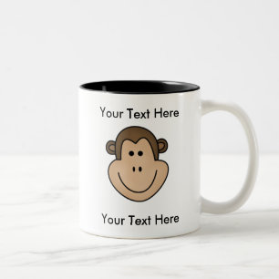 De Café Em Dois Tons Caneca feita sob encomenda do macaco -