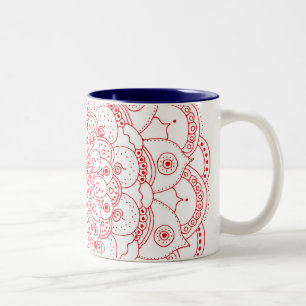De Café Em Dois Tons Caneca feliz da mandala 2
