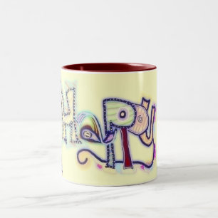 De Café Em Dois Tons Caneca feliz do ~