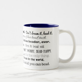 De Café Em Dois Tons Caneca feliz do Beader, todos os melhores