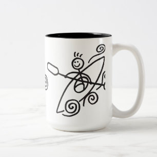 De Café Em Dois Tons Caneca feliz do caiaque