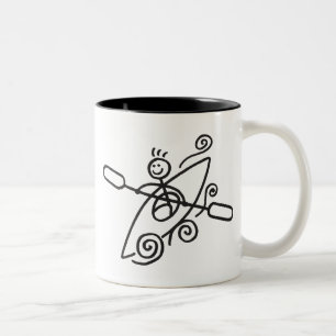 De Café Em Dois Tons Caneca feliz do caiaque