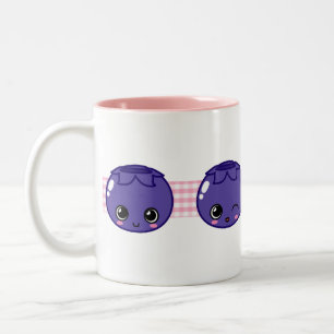 De Café Em Dois Tons Caneca feliz do mirtilo