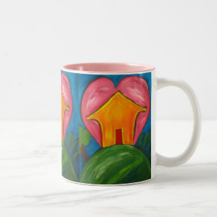 De Café Em Dois Tons Caneca Feliz Lar