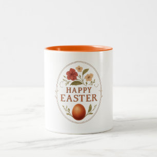De Café Em Dois Tons Caneca - Feliz Páscoa 