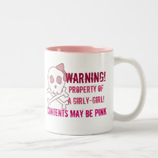 De Café Em Dois Tons Caneca feminino do crânio