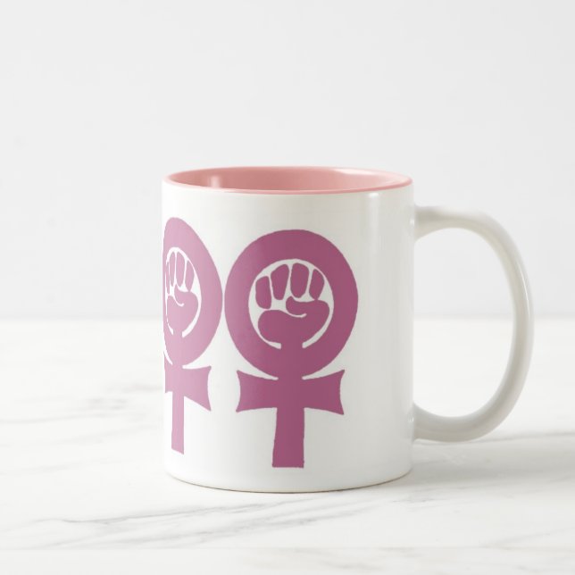De Café Em Dois Tons Caneca feminista (Direita)