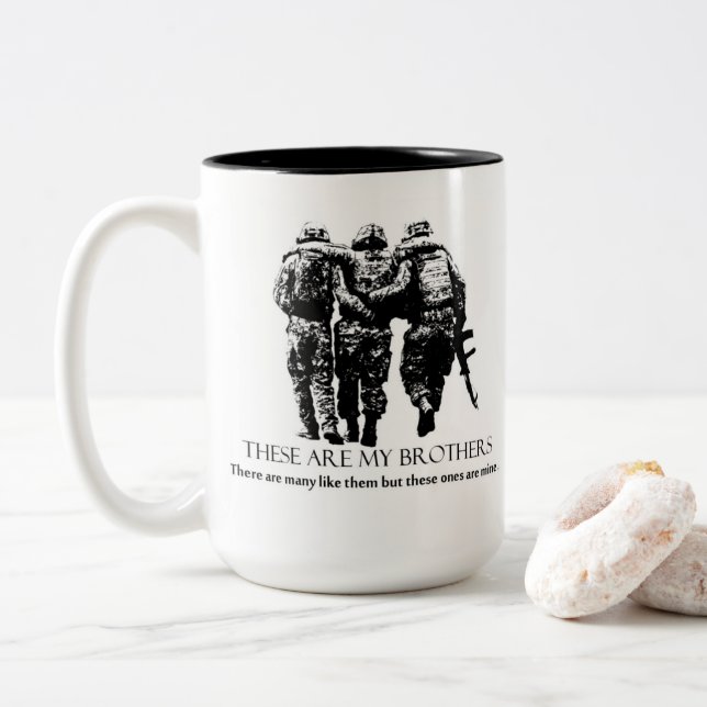 De Café Em Dois Tons Caneca ferida do guerreiro (Com Donut)