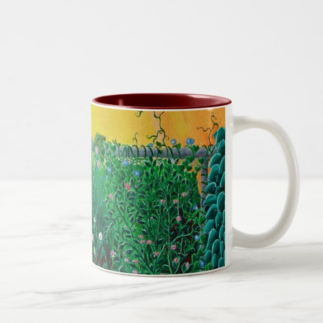 De Café Em Dois Tons caneca feroz do gatinho da selva nova (Direita)