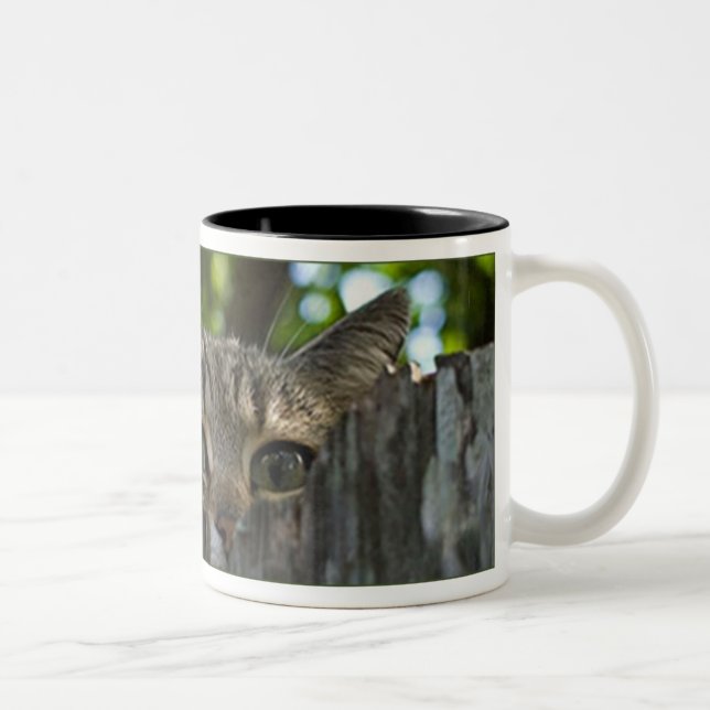 De Café Em Dois Tons Caneca feroz do Isis do gato (Direita)