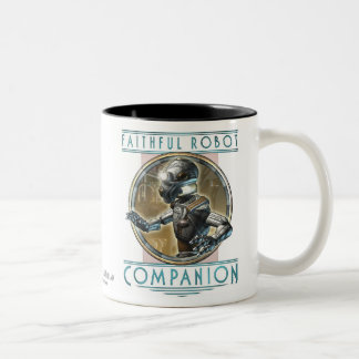 De Café Em Dois Tons Caneca fiel do companheiro do robô