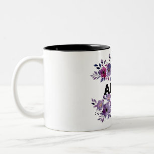 DE CAFÉ EM DOIS TONS CANECA FLORAL