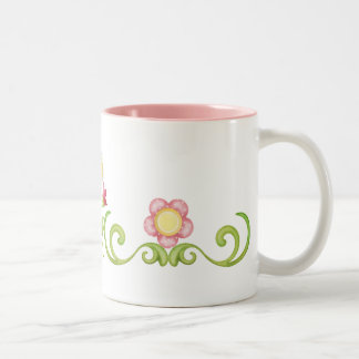 De Café Em Dois Tons Caneca Floral 1