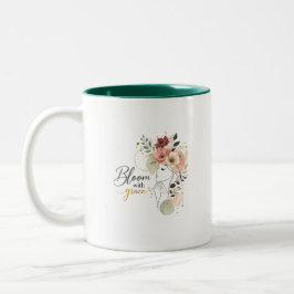 De Café Em Dois Tons Caneca Floral Bloom With Grace