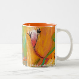 De Café Em Dois Tons CANECA floral colorida abstrata