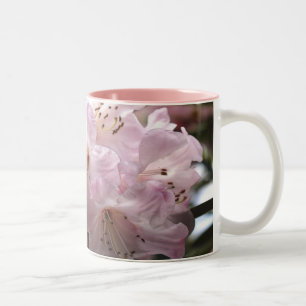 De Café Em Dois Tons Caneca floral das azáleas cor-de-rosa dos