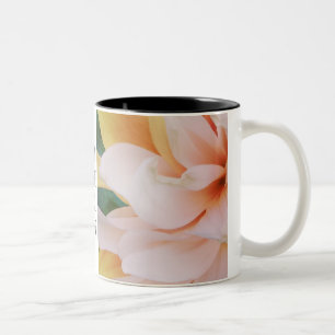 De Café Em Dois Tons Caneca floral do amor da esperança da paz da