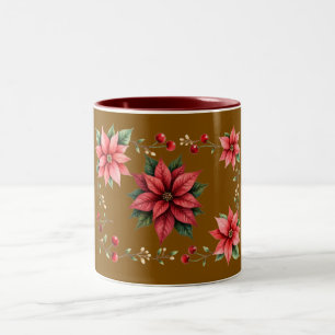 De Café Em Dois Tons Caneca Flores da Aleluia do Salão